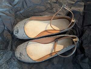 Maison Martin Margiela Snakeskin Ankle Strap Ballet Flats Size 37